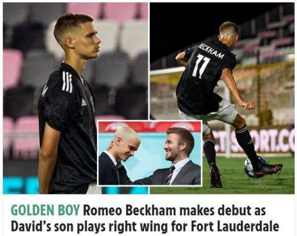 小貝二兒子迎職業生涯首秀 繼承父親衣缽坐鎮右路 小貝二兒子迎職業生涯首秀 繼承父親衣缽坐鎮右路