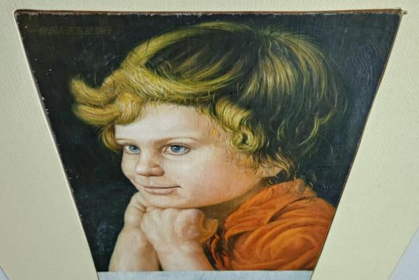 油畫笑臉男孩惹人喜愛,眼睛好像會跟著你轉,梅州收藏者視為寶貝 油畫笑臉男孩惹人喜愛,眼睛好像會跟著你轉,梅州收藏者視為寶貝