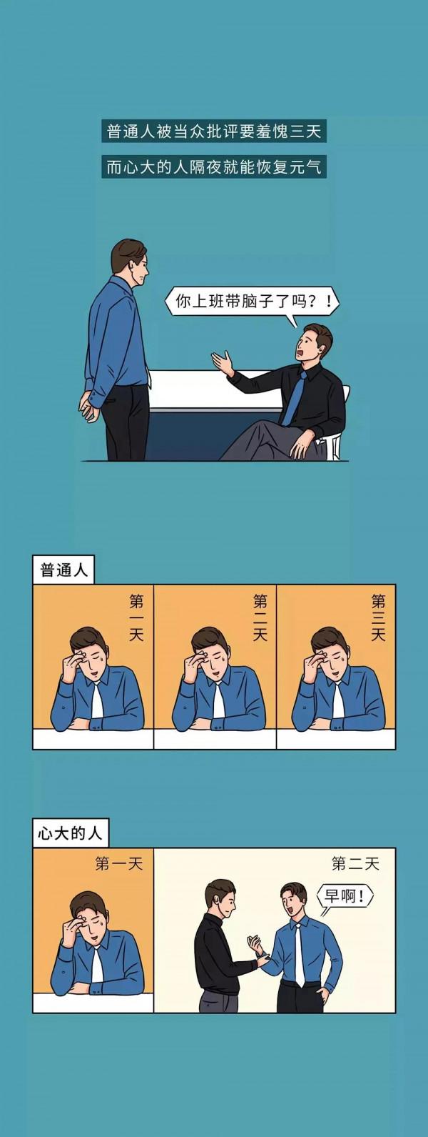 對普通人來說，真不瞭解“心大”的人！（漫畫）