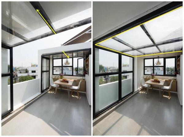 朋友機智,頂樓露臺只封兩邊中間裝伸縮式玻璃門,不算違建了吧? 朋友機智,頂樓露臺只封兩邊中間裝伸縮式玻璃門,不算違建了吧?