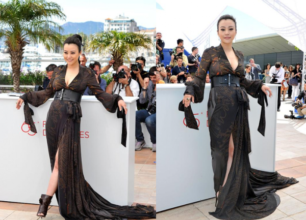 郝蕾怎麼穿上了“大媽裝”，印花襯衫看著太老氣，幸好氣質能加分