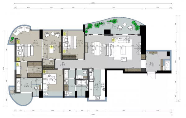 190㎡現代北歐風格新房裝修，景觀房視野無敵