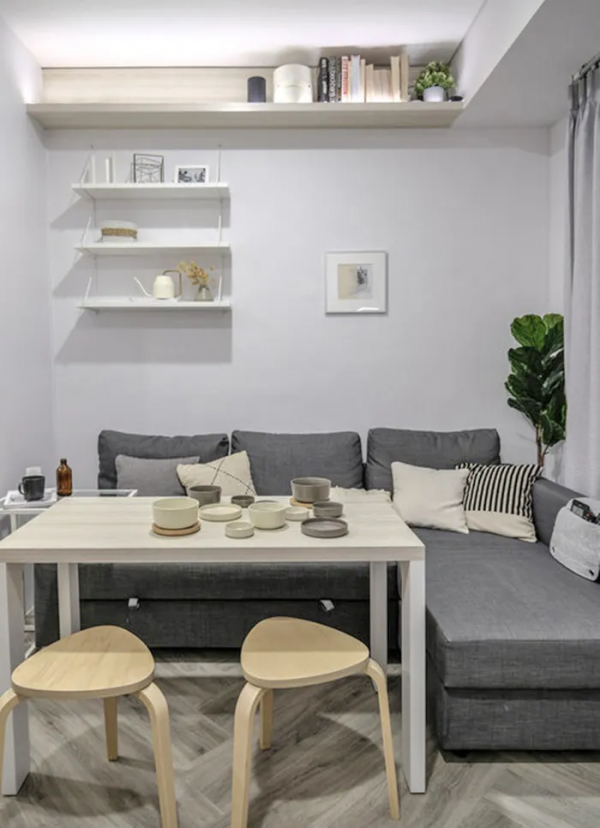 90後女孩25㎡小公寓，LDK、大床、儲藏室、浴室…蝸居照樣不將就