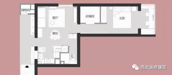 60㎡一室一廳法式小宅，兩人的浪漫家