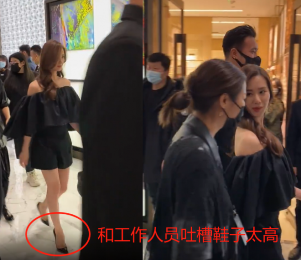 劉詩詩現身商場引圍觀！鞋跟太高令人擔憂，走路腳背繃成一條直線