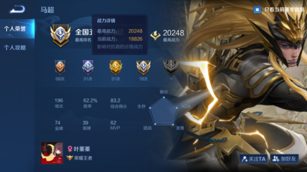 予神成為國二馬超，開啟馬超國服榜卻“笑了”：國一就這麼點分？