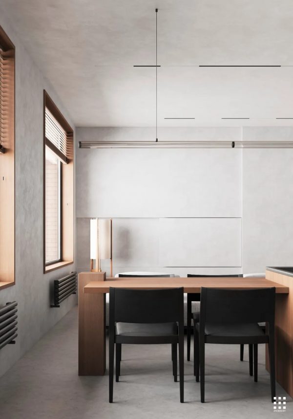 62㎡水泥灰+原木，溫暖舒適