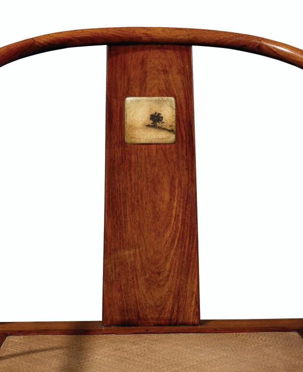 券口窄細、扶手不出頭,又見黃花梨垂手圈椅 券口窄細、扶手不出頭,又見黃花梨垂手圈椅