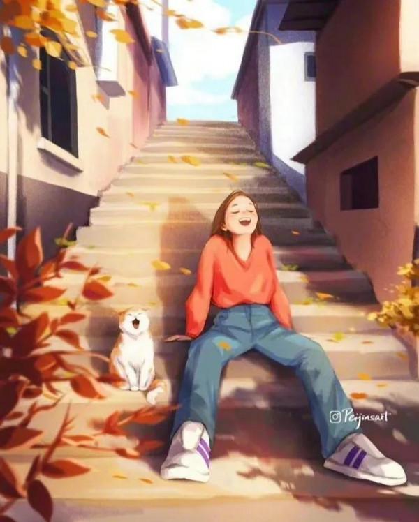 插畫 丨 樂觀和愛才是生活的解藥