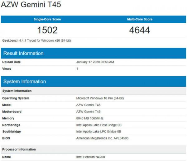 零刻Gemini T45 奔騰N4200 迷你電腦的評測