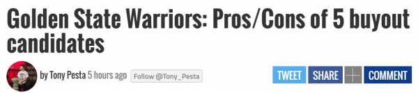 誰是勇士最佳選擇？美媒評5大買斷目標！放棄兩後衛，中鋒3選1