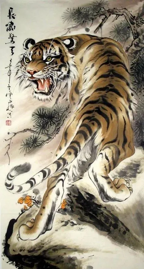 手把手教你畫出虎王圖，張大千立誓千金不畫與外人