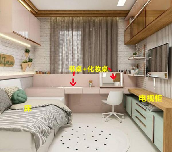 機靈點,臥室面積小,不如傢俱統統靠牆,U型佈局比多5㎡還要實用 機靈點,臥室面積小,不如傢俱統統靠牆,U型佈局比多5㎡還要實用