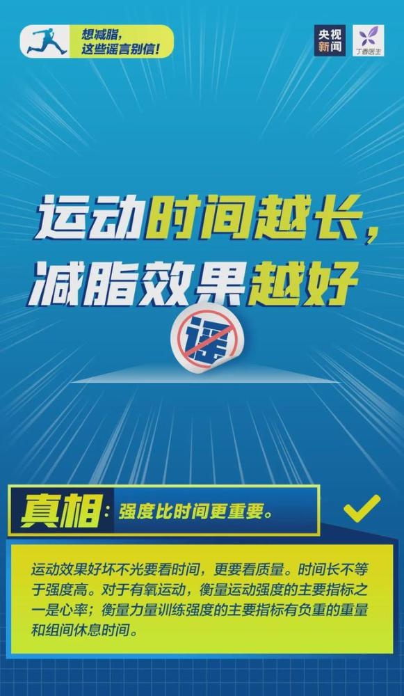 「網路闢謠」運動時間越長，減脂效果越好？謠言