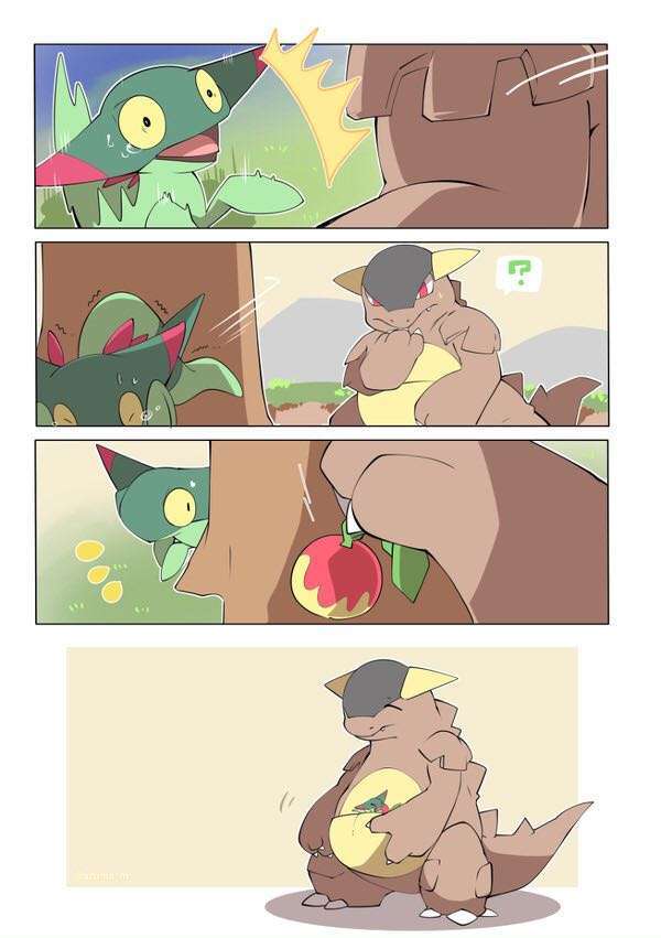 寶可夢暖心漫畫：老大和準神互換孩子，多龍巴魯託也想學親子愛