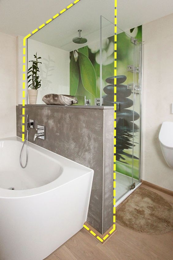 衛生間小，4種不佔地方的隔斷，塞下淋浴和浴缸乾溼分離也挺簡單