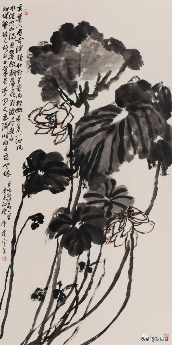 竹對芙蕖兩相幽——唐建荷花寫生 竹對芙蕖兩相幽——唐建荷花寫生