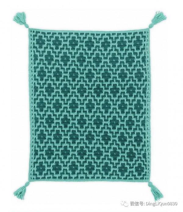 「針織作品」最新的用馬賽克編織技術製作的毯子及家居小物