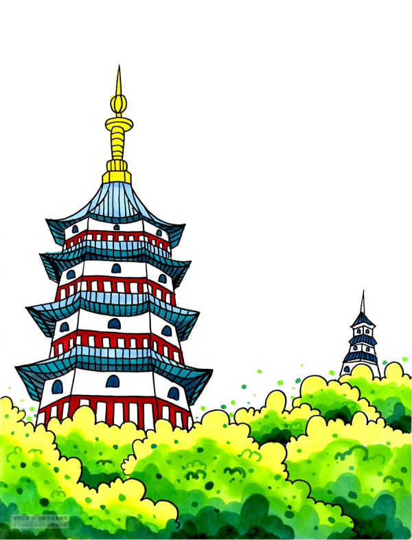 兒童畫教程|探尋中國傳統古建築《巍然屹立的古塔》 兒童畫教程|探尋中國傳統古建築《巍然屹立的古塔》