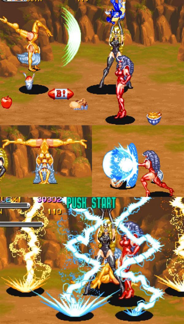 街機遊戲中配合默契的雙胞胎BOSS，沒有技術很難撐過一分鐘