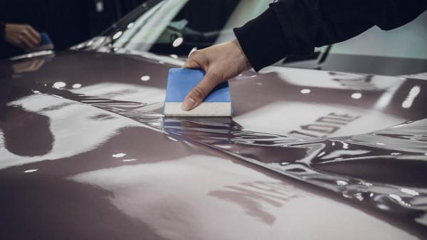 蘇州無二汽車貼膜丨奧迪A5改色冰梅粉