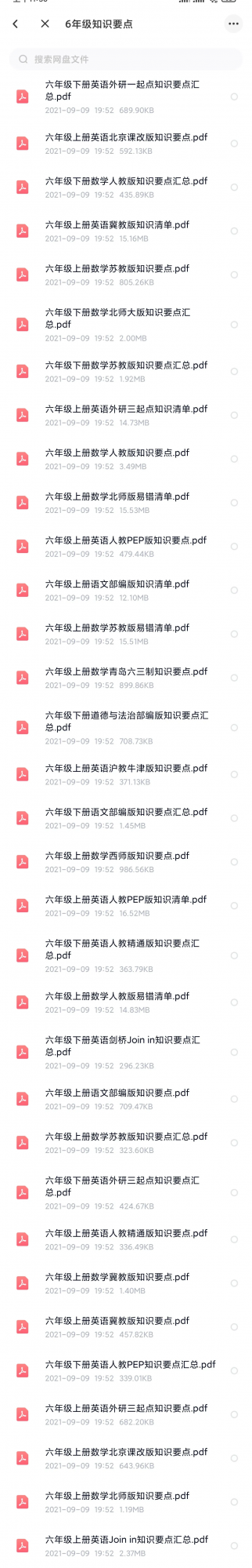 小學初中1-9年級全部知識要點+易錯點大合集彙總