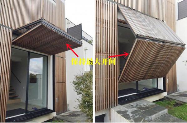 等有空了，我也想給後院這樣試試：玻璃移門加上翻門，防盜又防雨