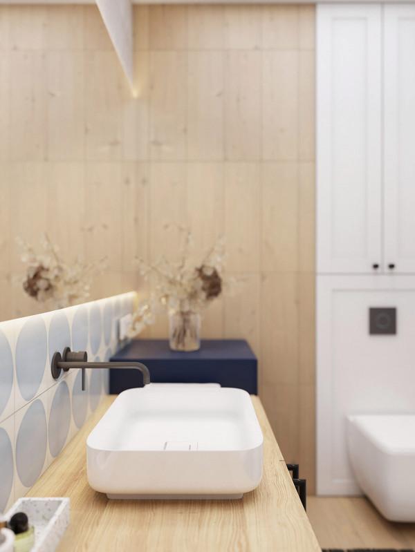 點點藍色帶來的深度和個性！2間60平小戶型設計