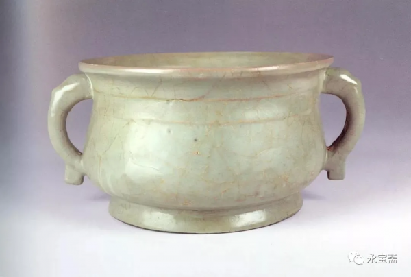 南宋-元官窯青釉膽式瓶