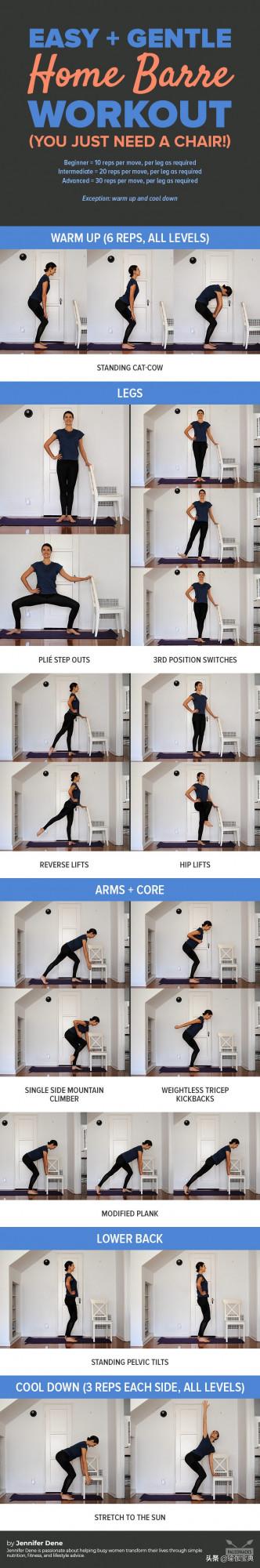 輕鬆+溫和的芭蕾瑜伽練習 你只需要一把椅子即可！塑造出細長肌肉