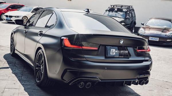 超帥低趴黑武士！寶馬3系貼TMD電光金屬黑