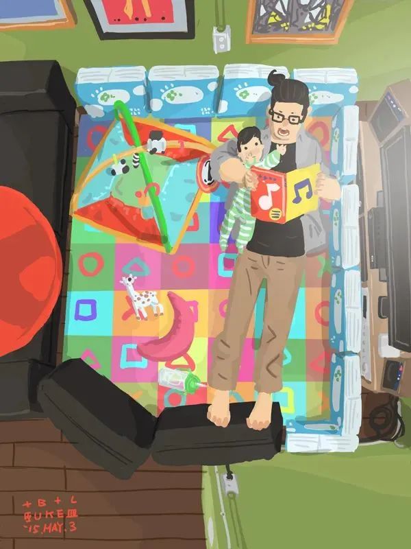 會畫畫的爸爸,太暖了 會畫畫的爸爸,太暖了