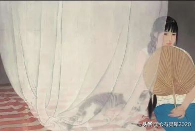 兩位畫家筆下的女性人物工筆畫，柔美脫俗，靈氣逼人