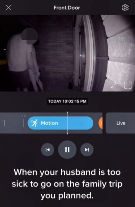 家人出去旅遊,外國男子稱病了沒有去,妻子看了攝像頭高興不起來 家人出去旅遊,外國男子稱病了沒有去,妻子看了攝像頭高興不起來