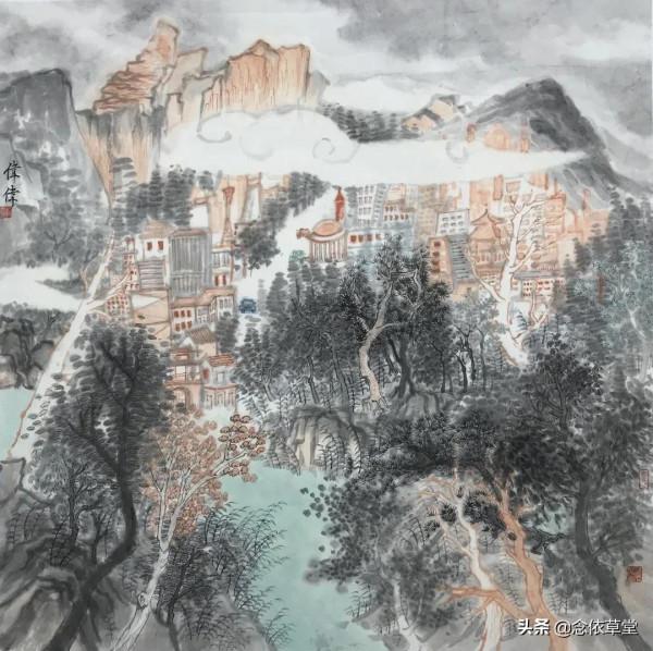 渤海大學中國畫研究生龐偉偉山水作品欣賞—念依草堂第118期 渤海大學中國畫研究生龐偉偉山水作品欣賞—念依草堂第118期