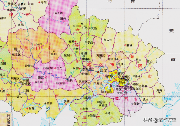 湖北省的區劃變動，12個地級市之一，武漢市為何有13個區縣？