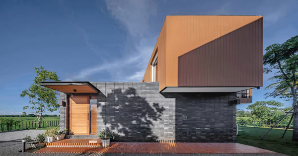 泰國Saraburi的私人度假住宅,稻田裡的現代家居 泰國Saraburi的私人度假住宅,稻田裡的現代家居