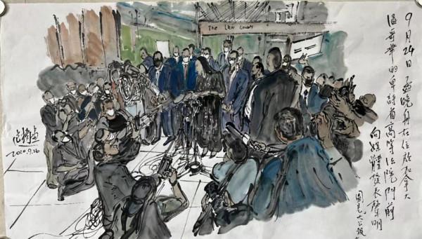 晚舟歸航 範揚揮毫