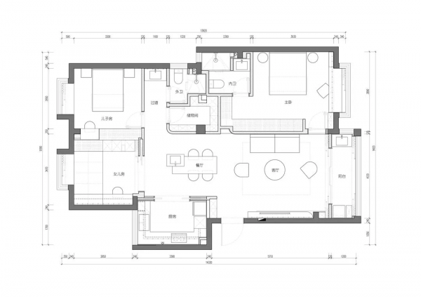20年房齡的120㎡學區房改造，化身簡約日式小住宅