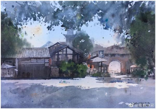 川美畢業的水彩大師，筆下繽紛的花卉、極致的風景靜物，張張迷人