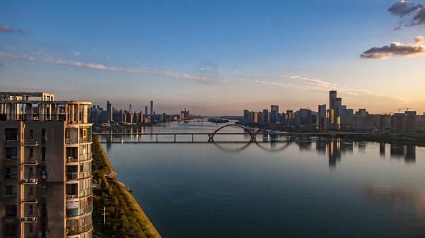 湘江風光帶全景俯瞰圖 湘江風光帶全景俯瞰圖