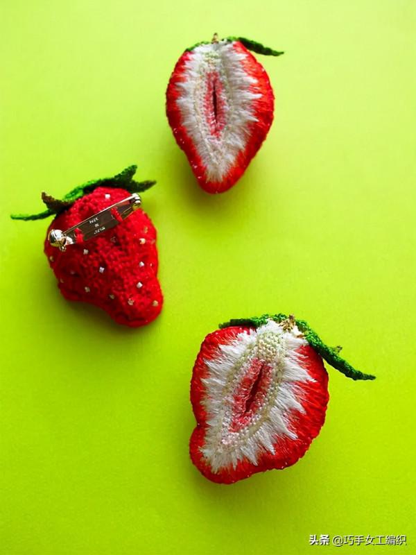 用零線就把蔬菜水果鉤得如此逼真，比新鮮的還要美