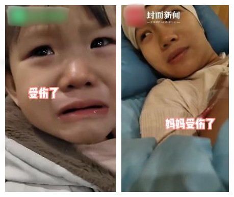 “爸爸，媽媽受傷了！”產房外，2歲女寶的號泣讓在場的人紅了眼