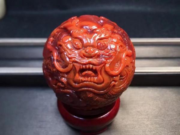 九口南紅老料大珠