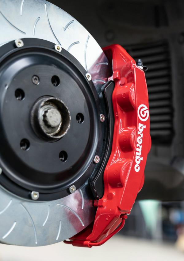 奧迪S3改Brembo GT6前剎車套件BBS輪轂改裝