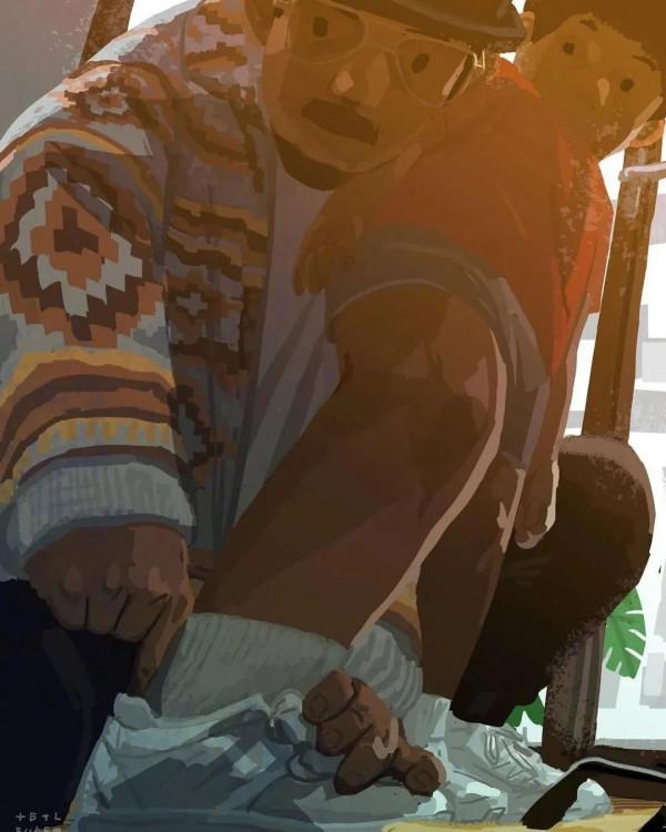 會畫畫的爸爸,太暖了 會畫畫的爸爸,太暖了