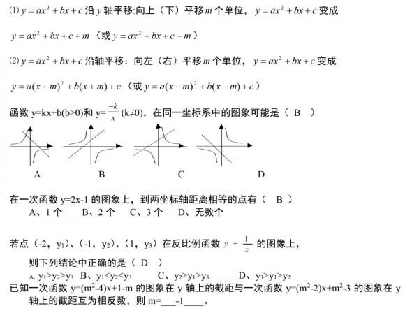一次函式、反比例函式、二次函式……初中所有函式知識點集合來啦