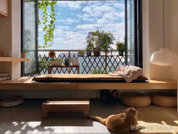 服！沒有沙發電視，60㎡住出120㎡的通透感