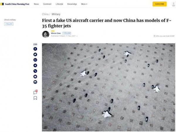 跟風“美國航母標靶”，加拿大媒體炒作：中國還造了4架“F-35”模擬模型