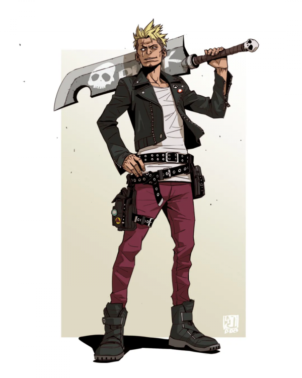 畫熱血漫畫的人設，真酷